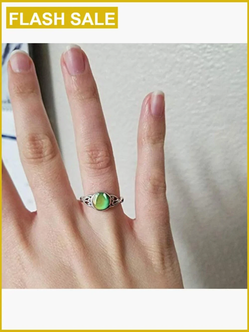 Vintage Sterling Silver Ring - Color Changing Mood Stone